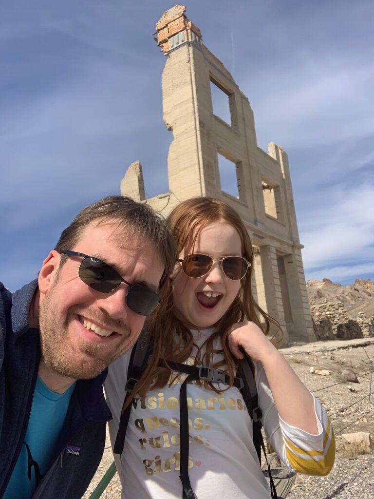 Cameron and myself in the Rhyolite Ghost Town outside of Death Valley CA.