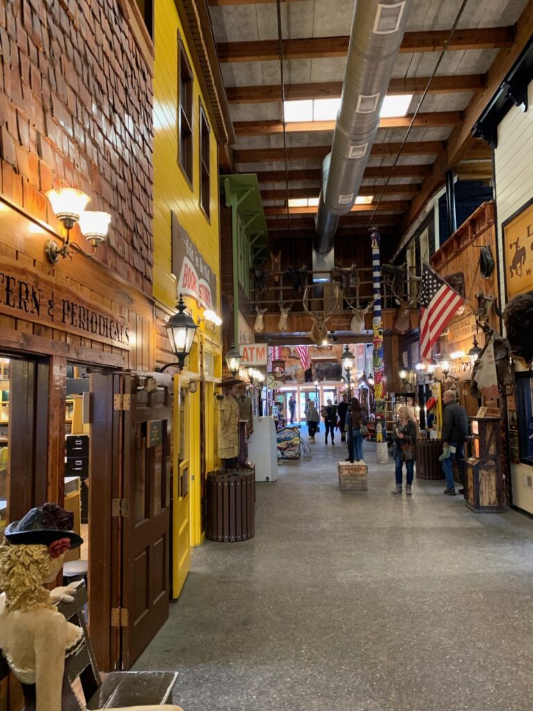 The main hallway in Wall Drug, in South Dakota.