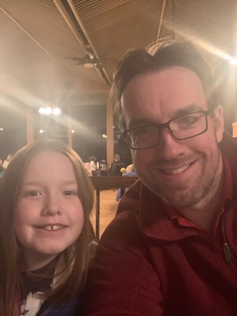 Cameron and myself at dinner in Shenandoah National Park.