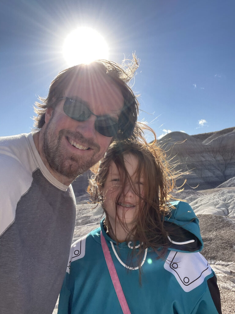 Cami and myself at the start of the Blue Forest Trail in the Petrified Forest National Park.