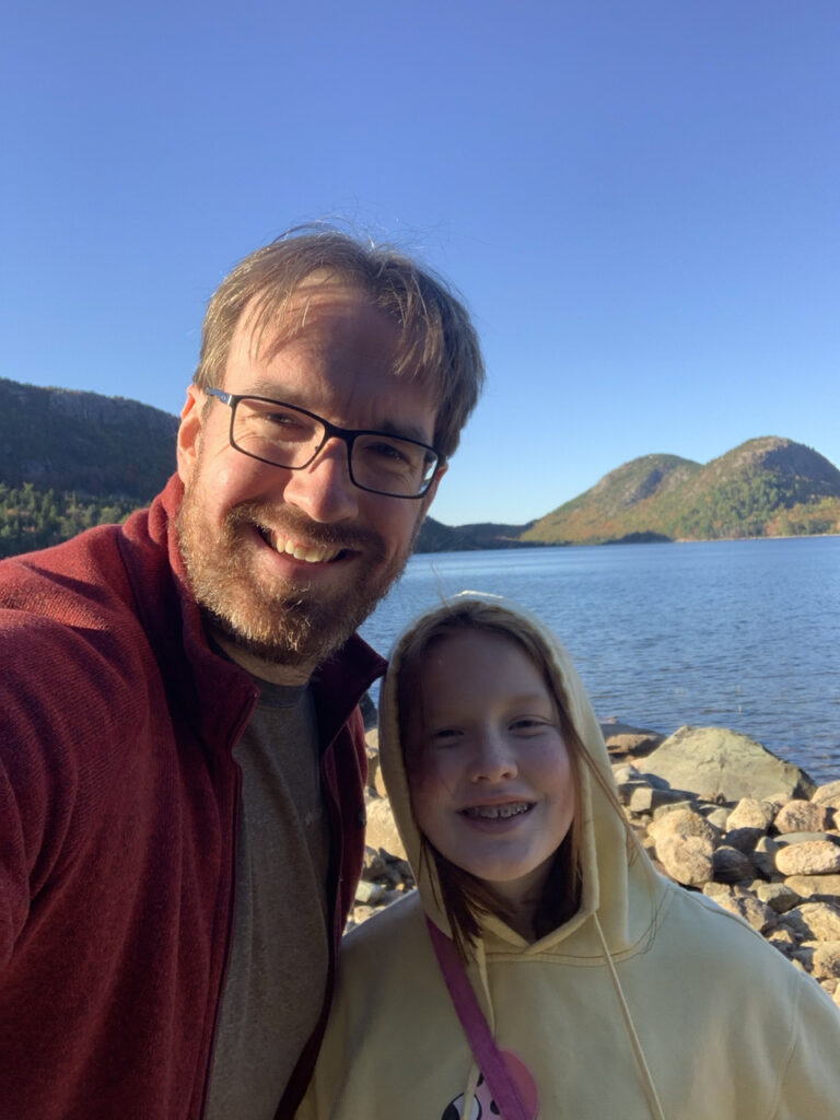 Cameron and myself at Jordan Pond in Acadia National Park.