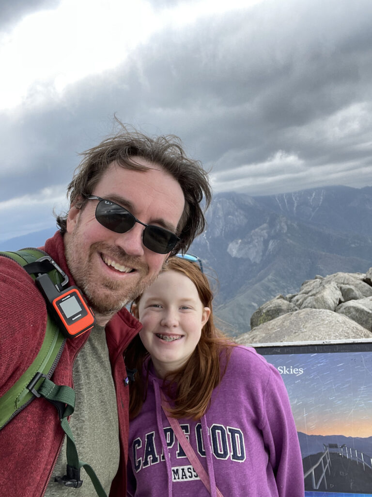 Cameron and myself stop and pose for a picture together on top of Moro Rock after making the trep up there. 