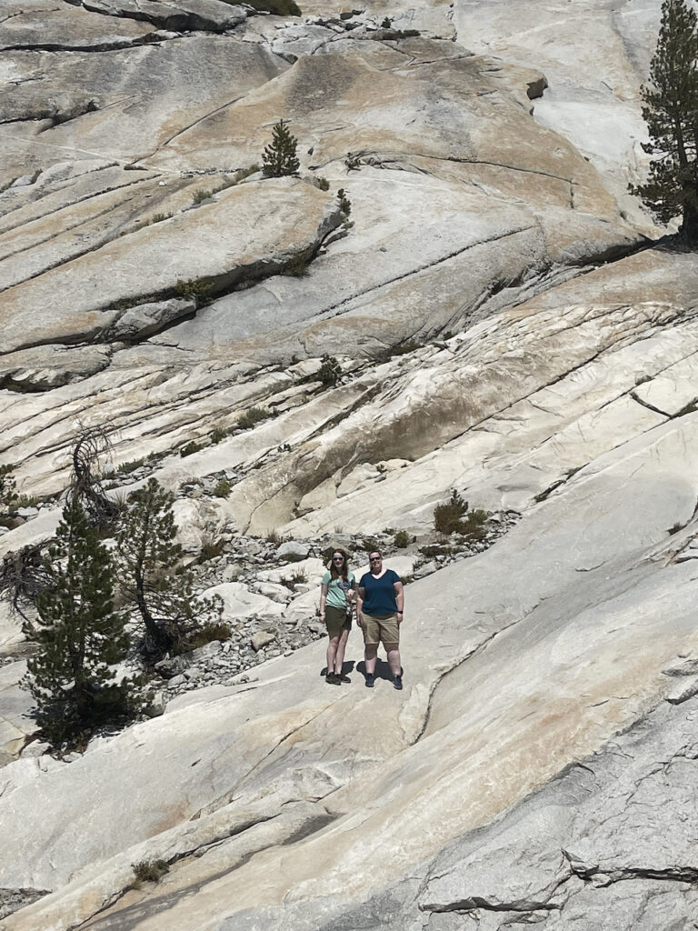 Cat and Cameron as they explored their way up the side of Polly Dome, on the cliffs of Yosemite. 