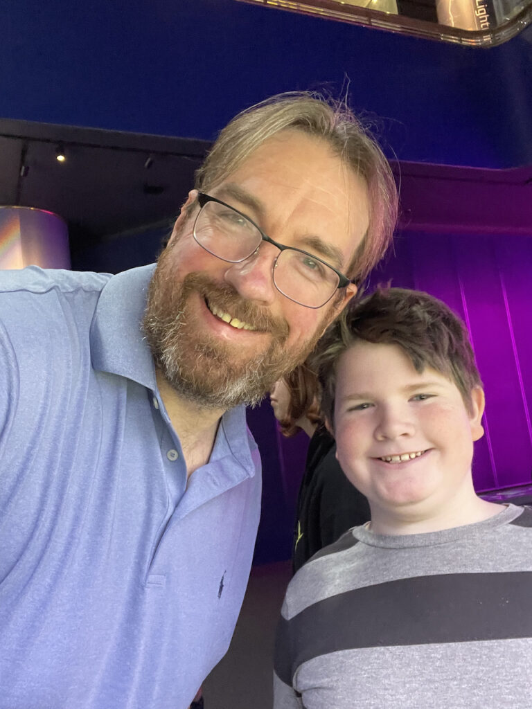 Collin and myself pose for a photo in the Adler Planetarium.