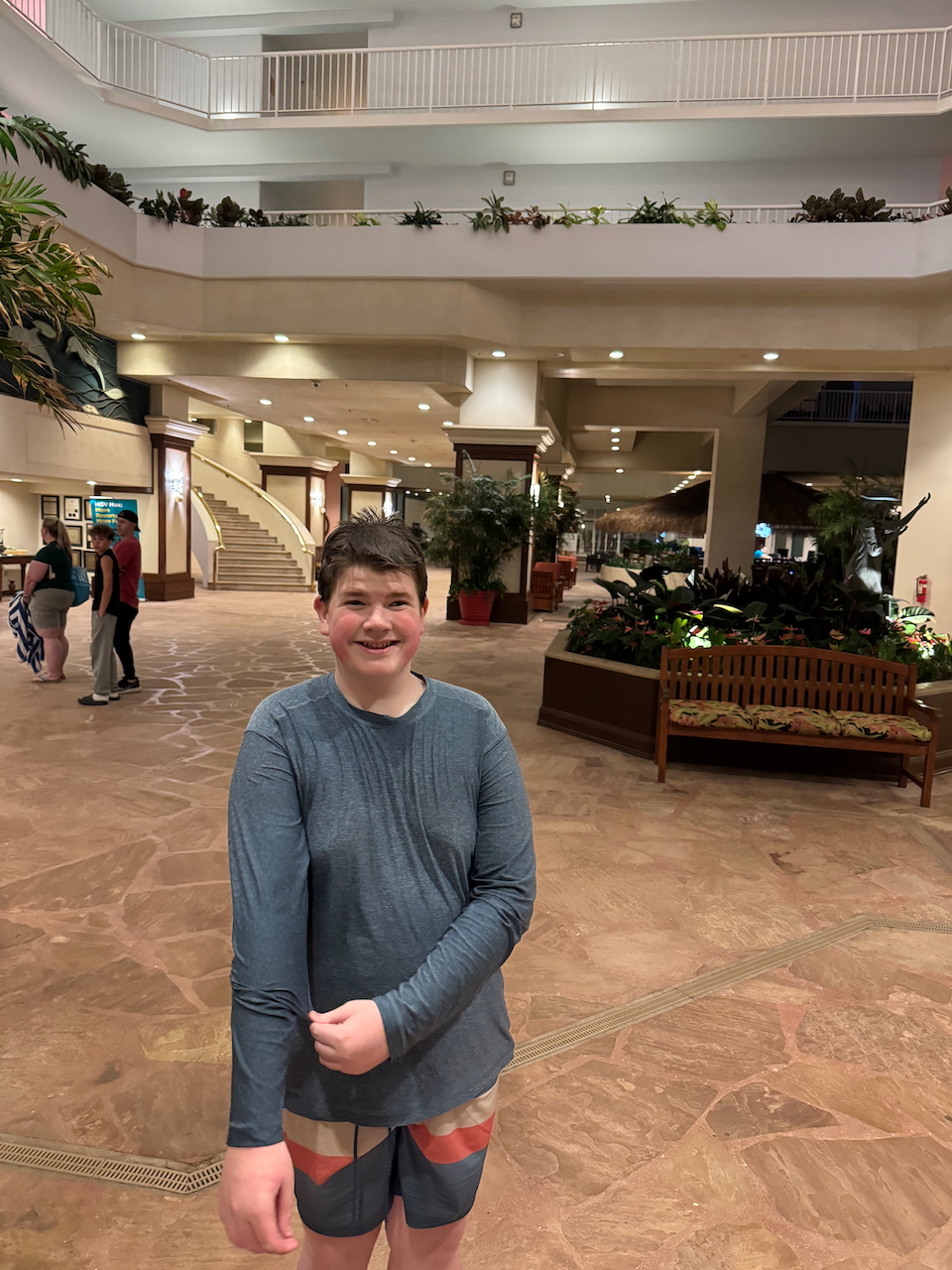 Collin at hotel lobby.