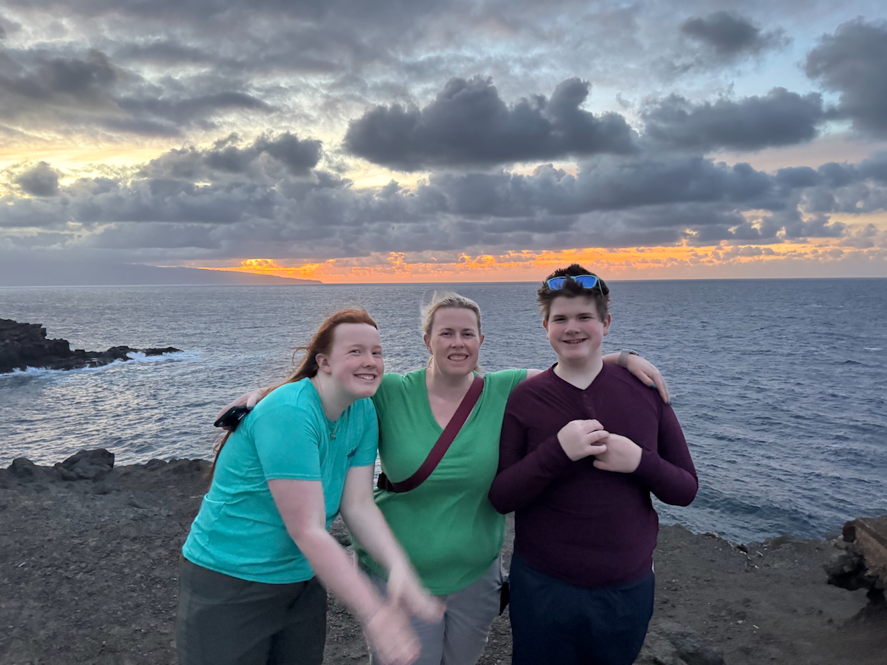 Cameron, Collin, and Cat at Nakalele Blowhole.