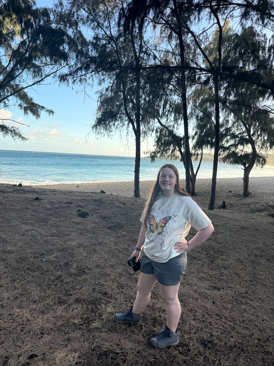 Cameron on the beach in Kauai.