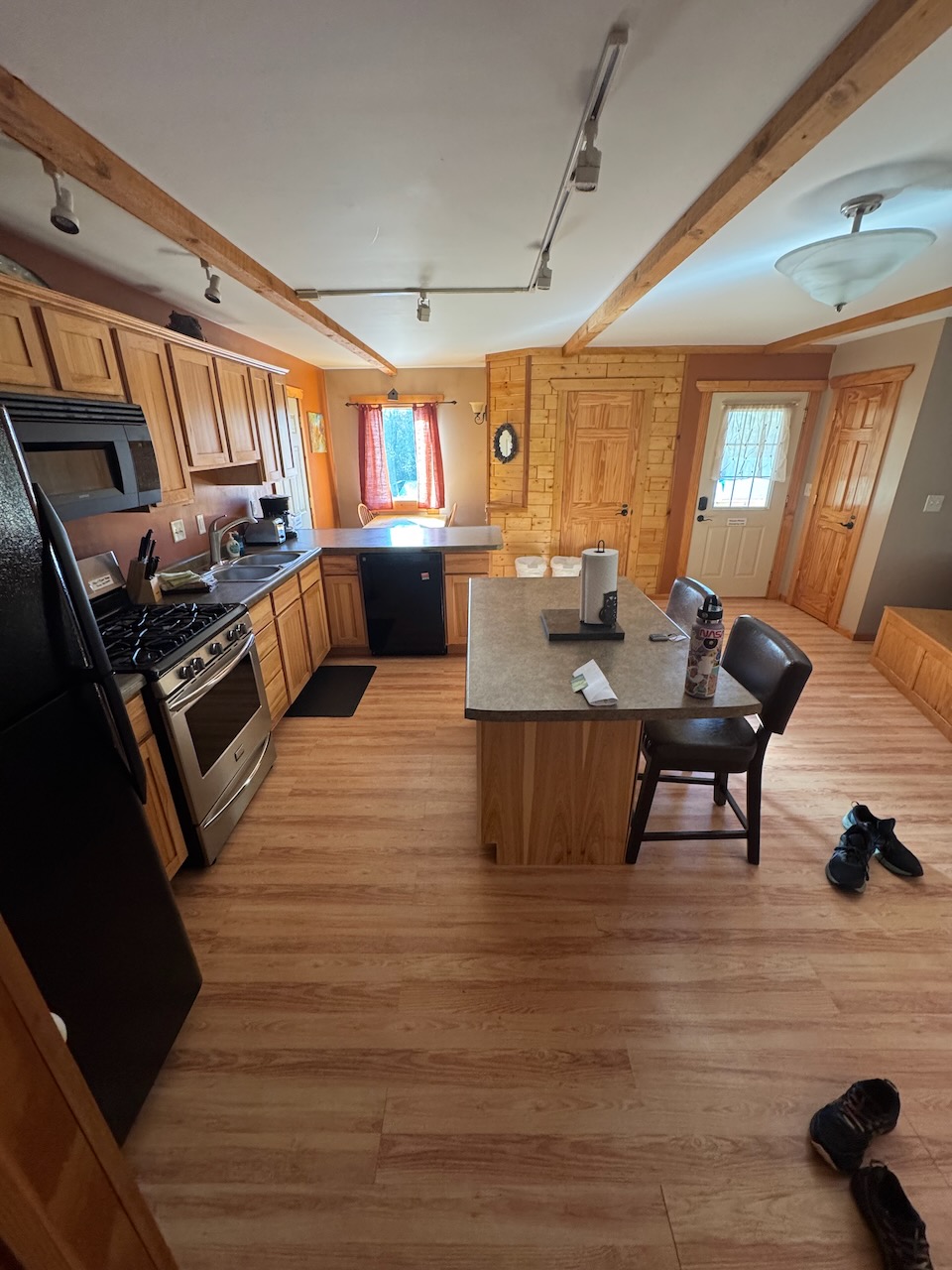 Interior view of our two-bedroom cabin at Northern Lights Resort on Lake Kabetogama.