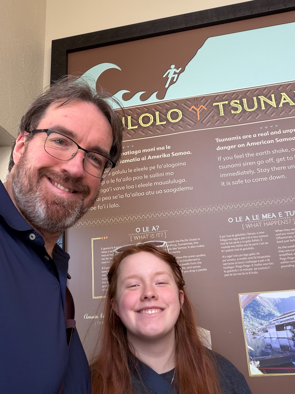 Chris and Cameron at the National Park of American Samoa visitor center.