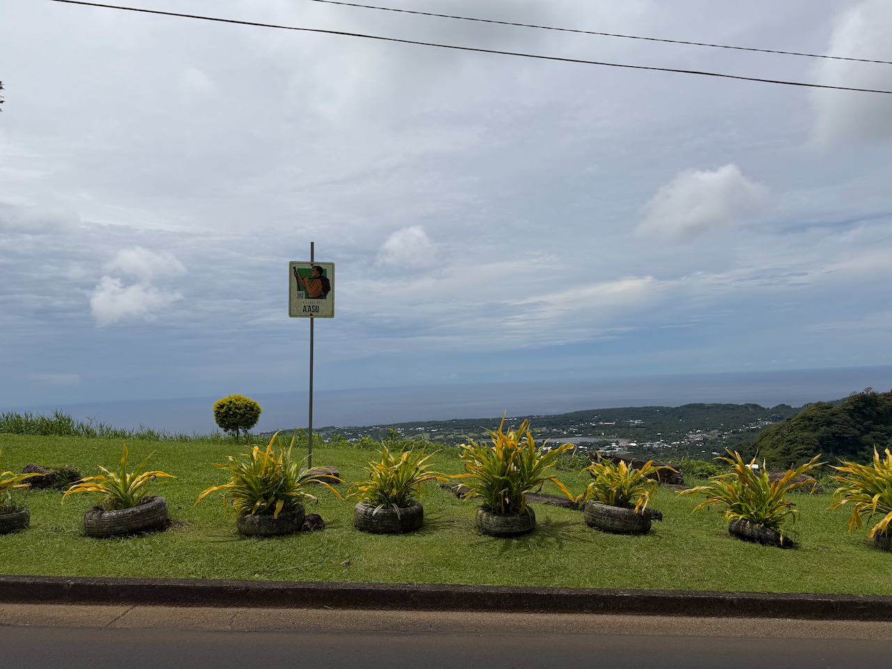 Roadside overlook from the high road in American Samoa.