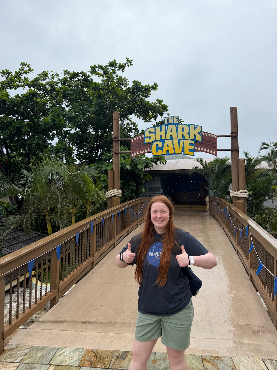 Cameron at the entrance to Sea Life Park Hawaii.