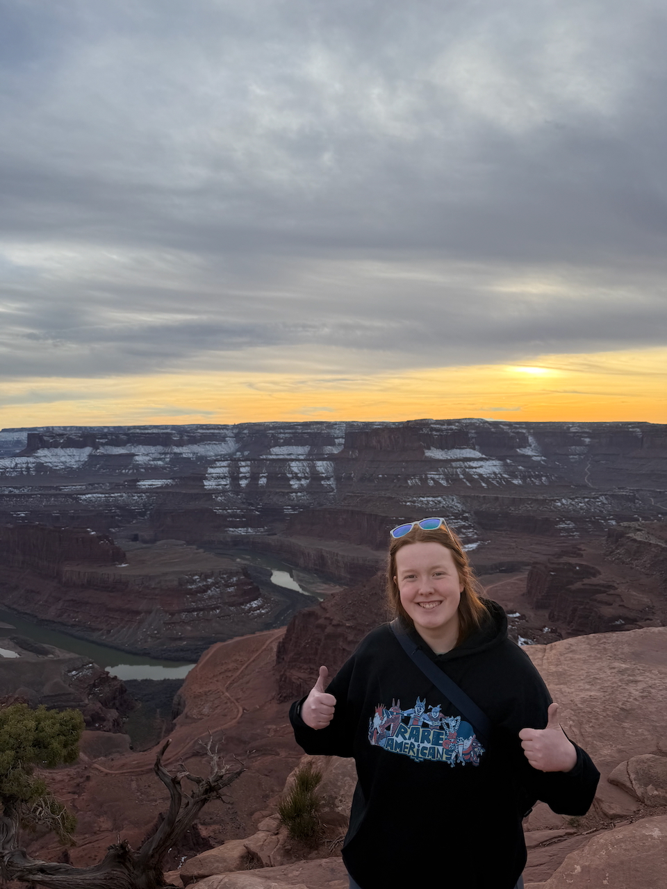 Cameron at sunset in Dead Horse Point State Park.